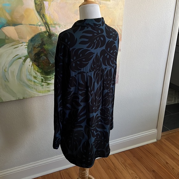 Mikoh Cannes V Neck Tunic or Cover Up size 2 / Medium monstera leaf - Picture 12 of 16